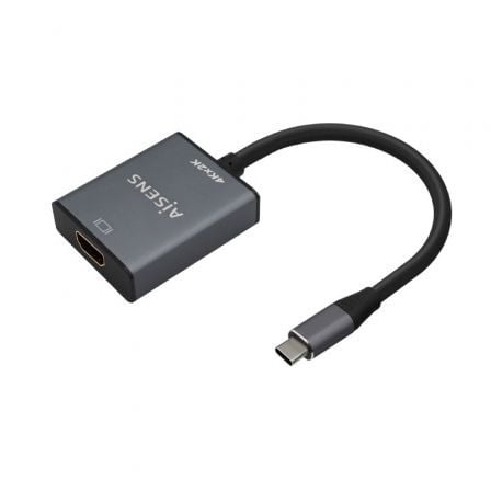 Conversor HDMI 4K 30Hz Aisens A109 - 0685/ HDMI Hembra - USB Tipo - C Macho/ 15cm/ Gris - Tiensol