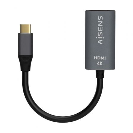 Conversor HDMI 4K 60Hz Aisens A109 - 0683/ HDMI Hembra - USB Tipo - C Macho/ 15cm/ Gris - Tiensol