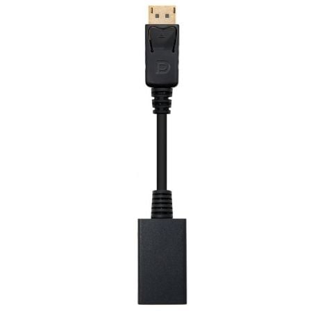 Conversor Nanocable 10.16.0502/ DisplayPort Macho - HDMI Hembra/ 15cm/ Negro - Tiensol