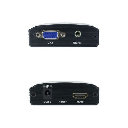 Conversor Nanocable 10.16.2101 - BK/ HDMI Hembra - VGA Hembra/ Jack 3.5 Hembra/ 15cm/ Negro - Tiensol