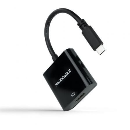 Conversor Nanocable 10.16.4102 - BK/ USB Tipo - C Macho - HDMI Hembra/ 15cm/ Negro - Tiensol