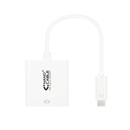 Conversor Nanocable 10.16.4102/ USB Tipo - C Macho - HDMI Hembra/ 15cm/ Blanco - Tiensol