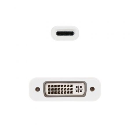 Conversor Nanocable 10.16.4103/ USB Tipo - C Macho - DVI - D (24+1) Hembra/ 15cm/ Blanco - Tiensol