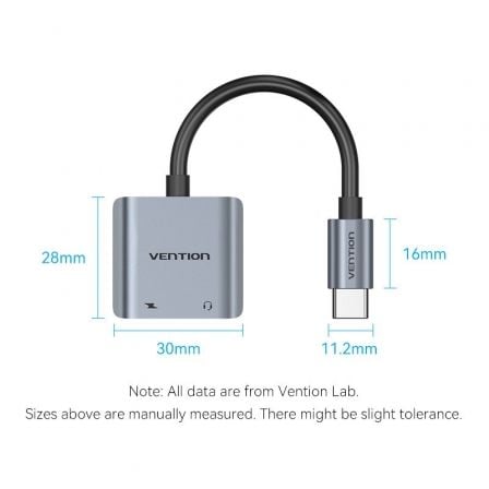 Conversor USB Tipo - C Vention BGZHA/ USB Tipo - C Macho - 2x USB Tipo - C Hembra (Audio y Carga) - Tiensol