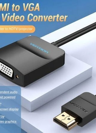 Conversor Vention 42154/ HDMI Macho - VGA Hembra/ 15cm/ Negro - Tiensol