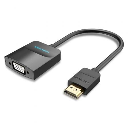 Conversor Vention 42161 HDMI Macho - VGA Hembra - Jack 3.5 Hembra/ 15cm/ Negro - Tiensol