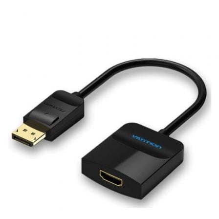 Conversor Vention HBGBB/ Displayport Macho - HDMI Hembra/ 15cm/ Negro - Tiensol