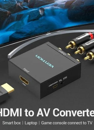 Convertidor HDMI a RCA Vention AEEB0/ HDMI Hembra - RCA Hembra - MiniUSB Hembra - Tiensol