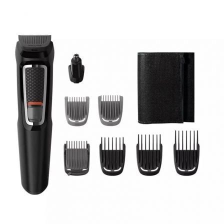 Cortapelos 8 en 1 Philips Multigroom Series 3000 MG - 3730/15/ con Batería/ 11 Accesorios - Tiensol