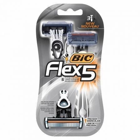 Cuchilla de Afeitar Bic Flex 5/ 3 uds - Tiensol