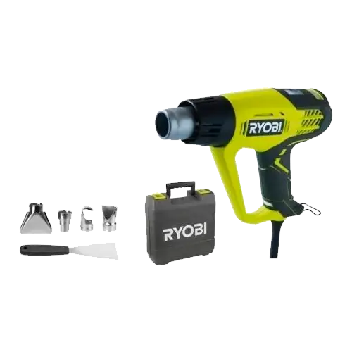 Decapador Ryobi EHG2020LCD | 2000W | LCD | 50–650 °C | 4 Boquillas + Rascador - Herramientas Eléctricas