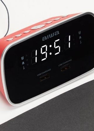 Despertador Aiwa CRU - 19RD/ Radio FM/ Rojo - Tiensol