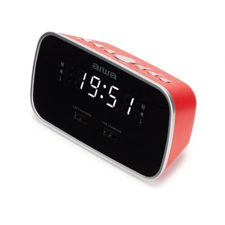 Despertador Aiwa CRU - 19RD/ Radio FM/ Rojo - Tiensol