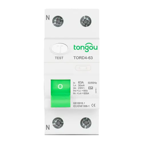 Diferencial Tipo A 2P 25A 30mA Tongou TORD4-63 - Protecciones Eléctricas CA