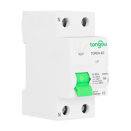 Diferencial Tipo A 2P 25A 30mA Tongou TORD4-63 - Protecciones Eléctricas CA