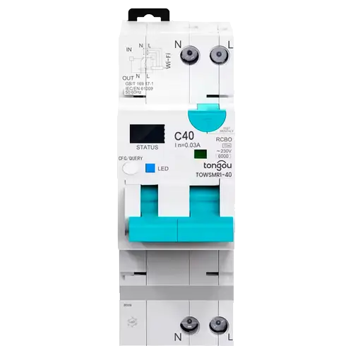 Diferencial Tipo A WiFi 2P 1–40A 30mA Tongou TOWSMR1-40 - Protecciones Eléctricas CA