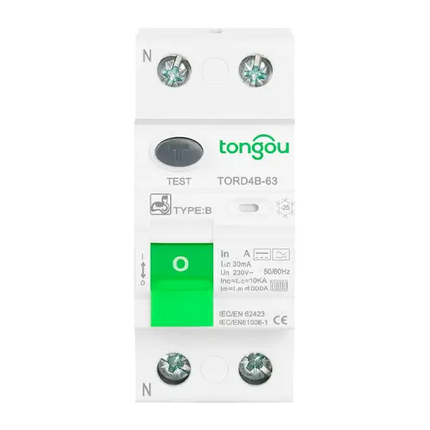 Diferencial Tipo B 2P 25A 30mA Tongou TORD4B - 63 - Tiensol