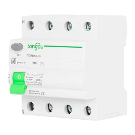 Diferencial Tipo B 4P 16A 30mA Tongou TORD4B - 63 - Tiensol