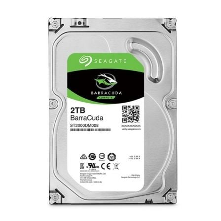 Disco Duro Seagate BarraCuda 2TB/ 3.5'/ SATA III/ 256MB - Tiensol