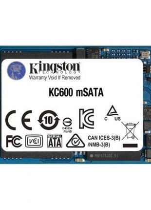 Disco SSD Kingston KC600 1TB/ mSATA/ Full Capacity - Tiensol