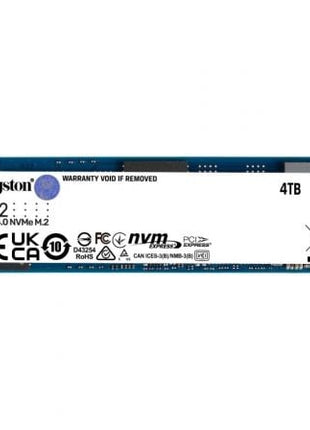 Disco SSD Kingston NV2 4TB/ M.2 2280 PCIe 4.0 NVMe - Tiensol