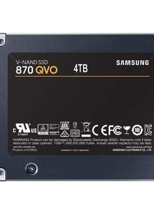 Disco SSD Samsung 870 QVO 4TB/ SATA III/ Full Capacity - Tiensol