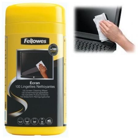 Dispensador de 100 Toallitas Fellowes 9183101 para Limpieza de Pantallas - Tiensol