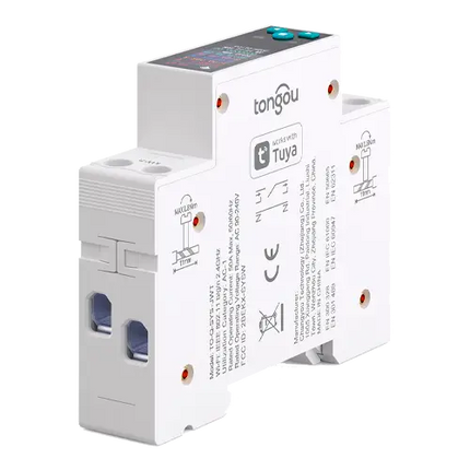 Disyuntor Inteligente WiFi TUYA 1P 50A TO-Q-SYS-JWT con LCD y Medidor - Protecciones Eléctricas CA