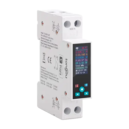 Disyuntor Inteligente WiFi TUYA 1P 50A TO-Q-SYS-JWT con LCD y Medidor - Protecciones Eléctricas CA