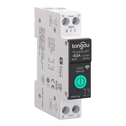Disyuntor Inteligente WiFi TUYA 1P 63A TO-Q-SY2-JWT con Medidor - Protecciones Eléctricas CA
