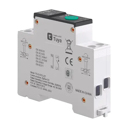 Disyuntor Inteligente ZigBee TUYA 1P 63A TO-Q-SY2-JZT con Medidor - Protecciones Eléctricas CA