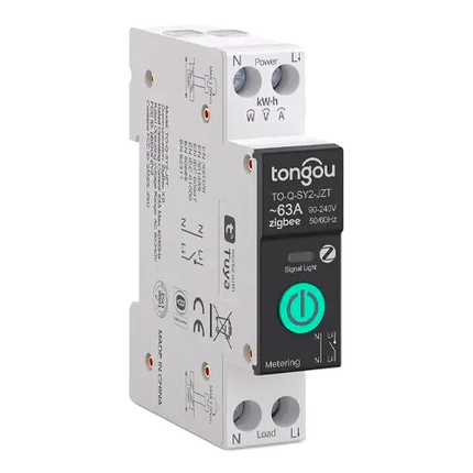 Disyuntor Inteligente ZigBee TUYA 1P 63A TO-Q-SY2-JZT con Medidor - Protecciones Eléctricas CA