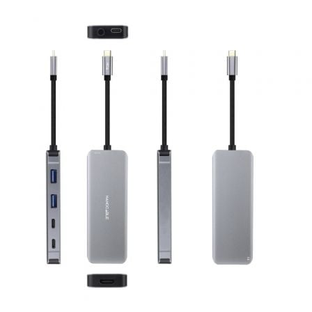 Docking Tipo - C Nanocable 10.16.1006/ 2xUSB/ 1xHDMI 4K/ 2xUSB Tipo - C/ 1xUSB Tipo - C PD - Tiensol