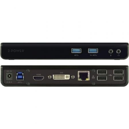 Docking USB 3.0 2 - Power DOC0101A/ 1xHDMI/ / 1xDVI/ 6xUSB/ 1xRJ45/ 2xAudio - Tiensol