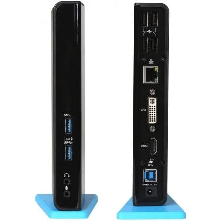 Docking USB 3.0 I - Tec U3HDMIDVIDOCK/ 6xUSB/ 1xUSB Tipo - B/ 1xRJ45/ 1xHDMI/ 1xDVI/ 2xAudio - Tiensol