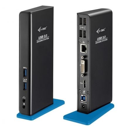 Docking USB 3.0 I - Tec U3HDMIDVIDOCK/ 6xUSB/ 1xUSB Tipo - B/ 1xRJ45/ 1xHDMI/ 1xDVI/ 2xAudio - Tiensol