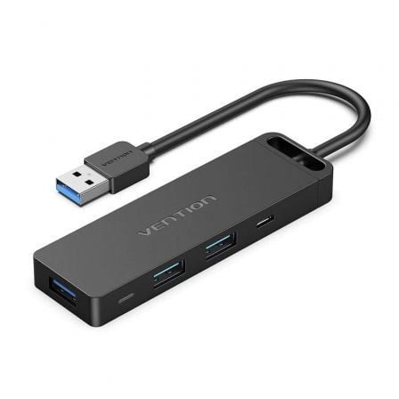 Docking USB 3.0 Vention CHVBB/ 3xUSB/ 1xMicroUSB PD/ 1xLector Tarjetas/ Negro - Tiensol