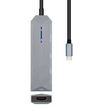 Docking USB Tipo - C Aisens ASUC - 4P002 - GR/ 1xHDMI/ 2xUSB/ 1xUSB Tipo - C PD/ Gris - Tiensol