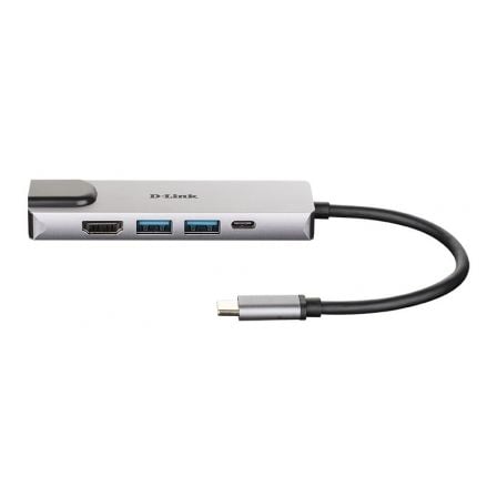 Docking USB Tipo - C D - Link DUB - M520/ 2xUSB/ 1xUSB Tipo - C/ 1xHDMI/ 1xRJ45/ 1xThunderbolt/ Gris - Tiensol