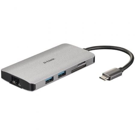 Docking USB Tipo - C D - Link DUB - M810/ 3xUSB/ 1xUSB Tipo - C/ 1xThunderbolt/ 1xHDMI/ 1xRJ45/ 1xLector tarjetas/ Gris - Tiensol