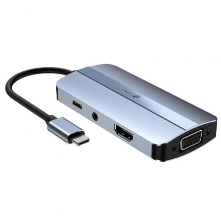 Docking USB Tipo - C Leotec LEDS04/ 2xUSB/ 1xUSB Tipo - C/ 1xUSB Tipo - C PD/ 1xHDMI/ 1xVGA/ 1xAudio/ Azul - Tiensol