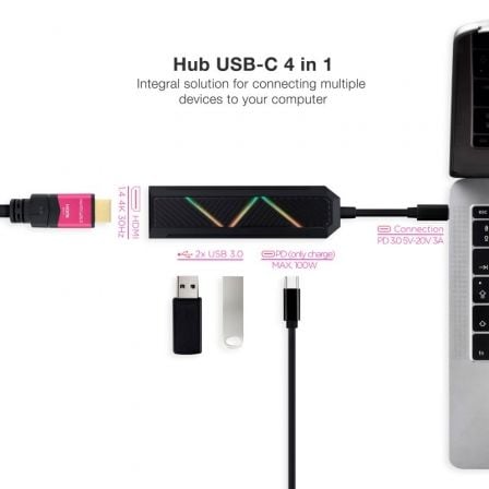 Docking USB Tipo - C Nanocable 10.16.0401/ 2xUSB/ 1xUSB Tipo - C PD/ 1xHDMI - Tiensol