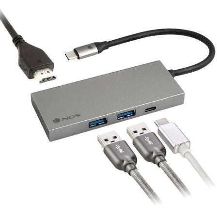 Docking USB Tipo - C NGS WonderDock4 Pro/ 2xUSB/ 1xUSB Tipo - C DP/ 1xHDMI - Tiensol