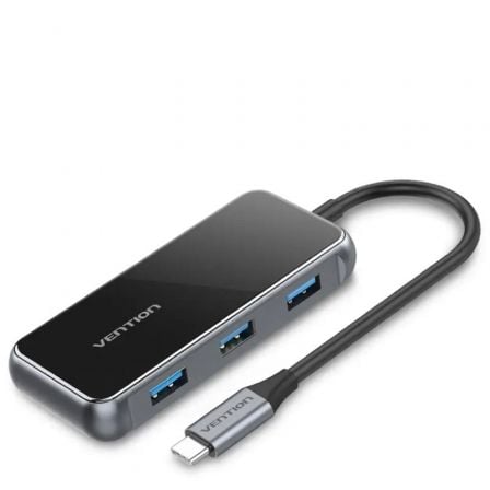 Docking USB Tipo - C Vention TFFHB/ 1xHDMI 4K/ 3xUSB/ 1xRJ45/ 1xUSB Tipo - C PD/ Gris - Tiensol