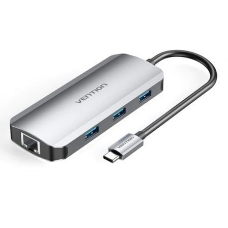 Docking USB Tipo - C Vention TOHHB/ 1xHDMI/ 3xUSB/ 1xRJ45/ 1xUSB Tipo - C PD - Tiensol