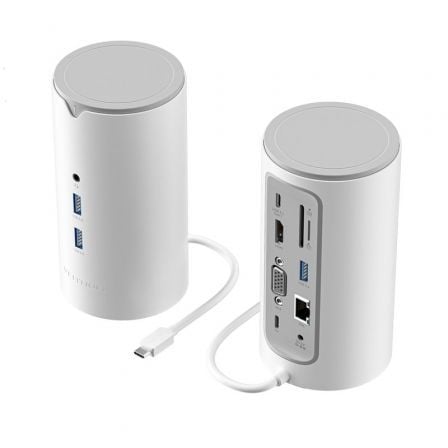 Docking USB Tipo - C Vention TPHWC/ 1xVGA/ 1xHDMI/ 3xUSB/ 1xUSB Tipo - C PD/ 1xUSB Tipo - C/ 1xRJ45/ 1xAudio/ 1xLector Tarjetas SD/ Blanco - Tiensol