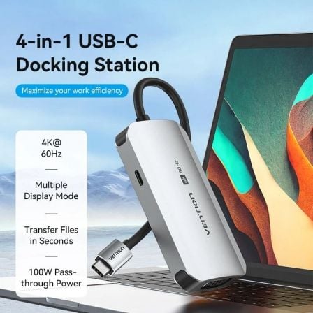 Docking USB Tipo - C Vention TQAHB/ 1xHDMI/ 1xUSB/ 1xVGA/ 1xUSB Tipo - C PD/ Gris - Tiensol