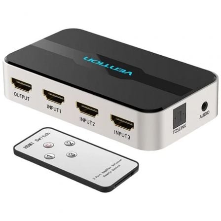 Duplicador HDMI Vention AFJH0/ 3x HDMI Hembra - HDMI Macho / 1x Audio - Tiensol