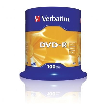 DVD - R Verbatim Advanced AZO 16X/ Tarrina - 100uds - Tiensol