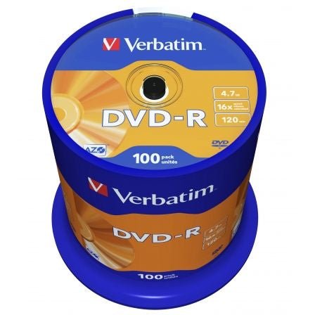 DVD - R Verbatim Advanced AZO 16X/ Tarrina - 100uds - Tiensol